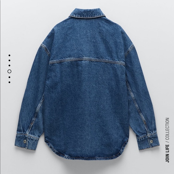 On sale Zara oversized denim shirt - Picture 8 of 10